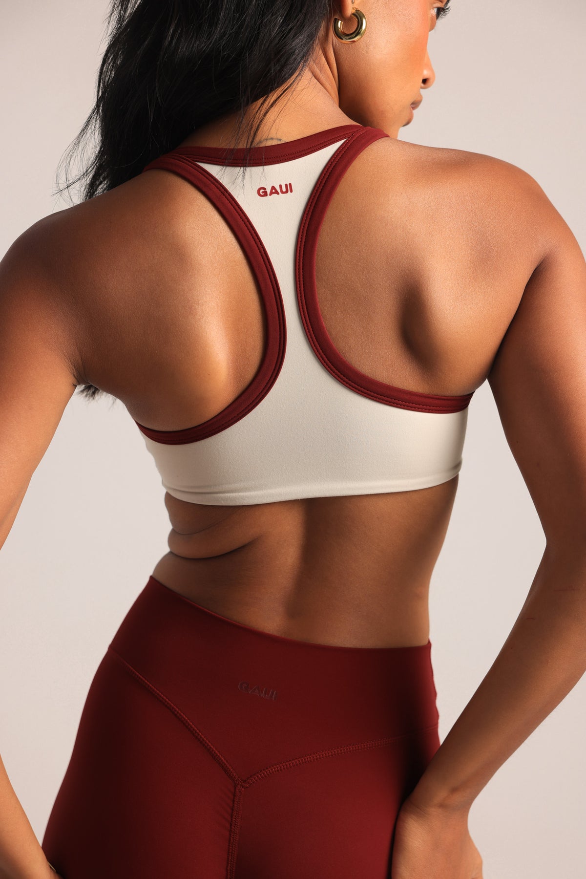 Studio Motion Bra - Silver Birch/Cabernet