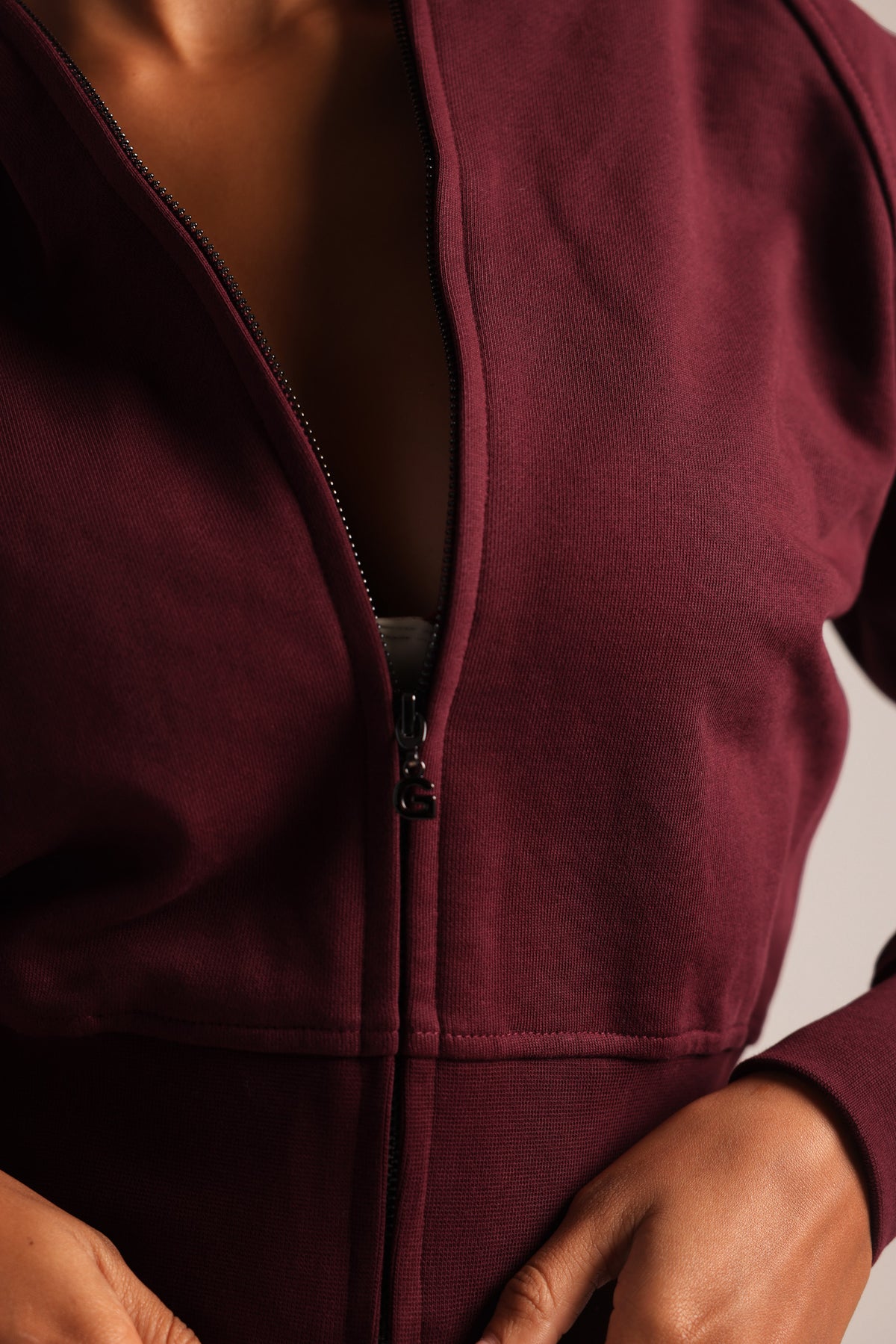 Base Raglan Zip-Up - Mulberry