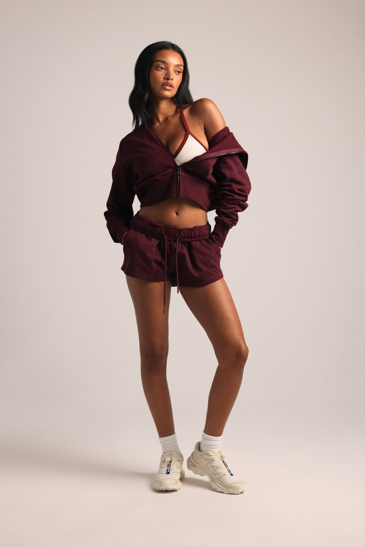Base Raglan Zip-Up - Mulberry