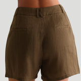 The Ivy Linen Shorts - Terra