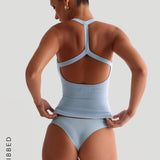 Split-Back Tank Top - Celeste