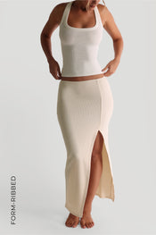 SLIT MAXI SKIRT - Whipped