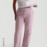 Strukturierte weite Sweatpants – Lavendel