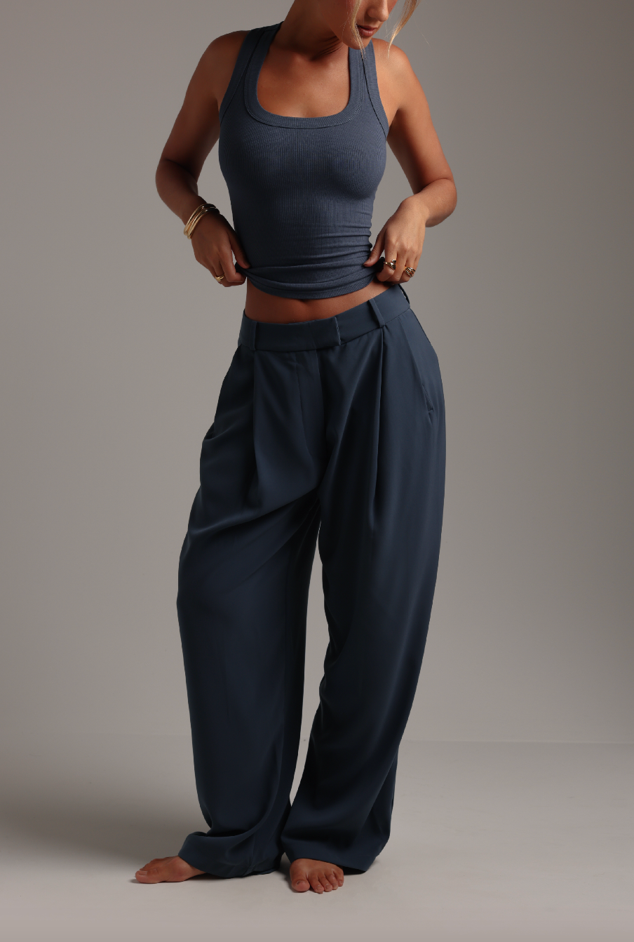 The Ivy Wide-Leg Trousers- Serene