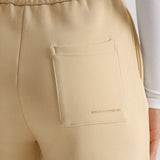 Cut-Out Wide Leg Sweatpants - Soft Yellow
