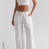 Essential Baggy Cargo Pants - White Wash