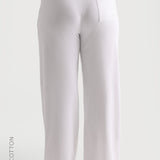 Relaxed Cotton Pants - White