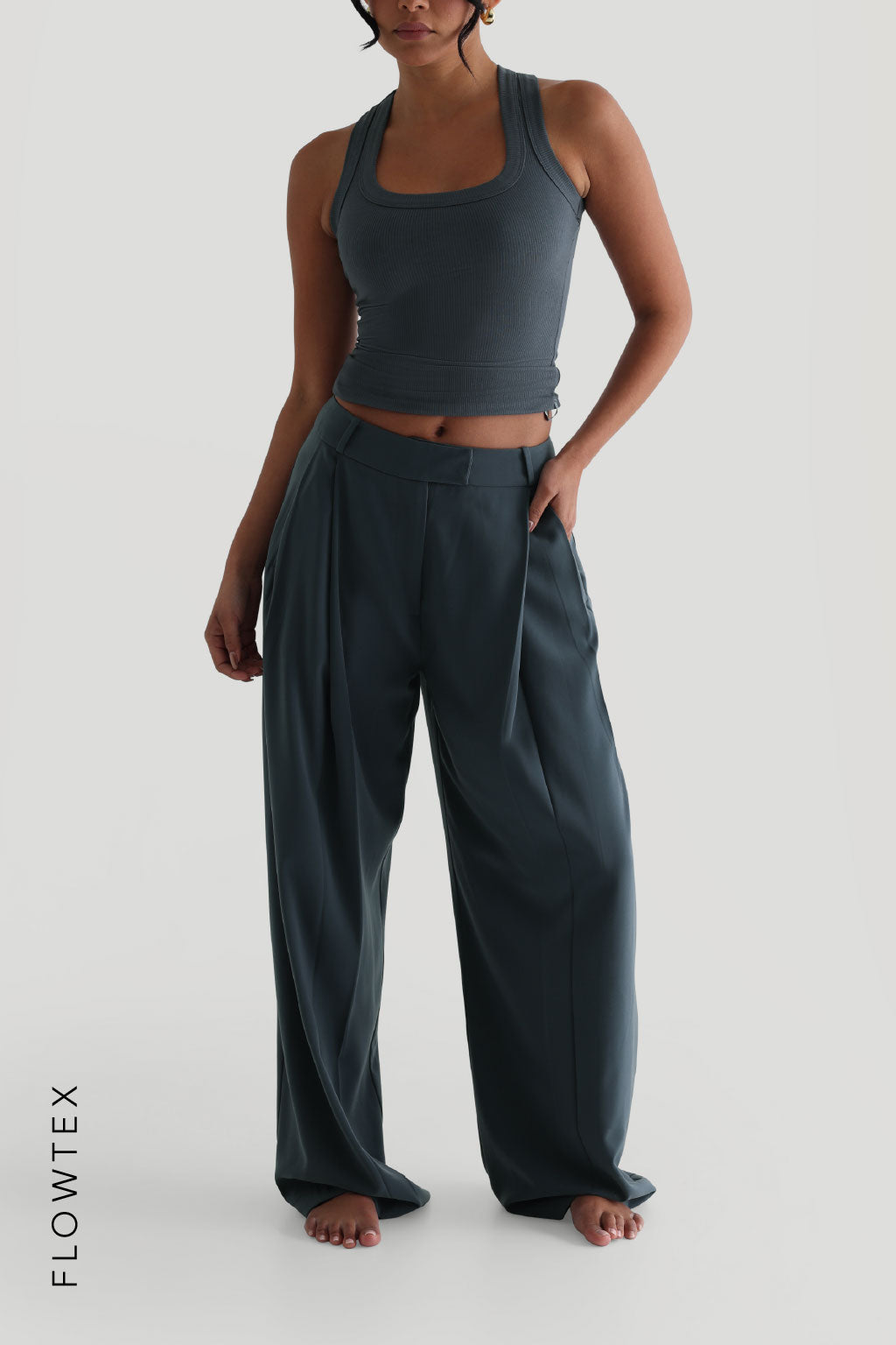 The Ivy Wide-Leg Trousers- Serene