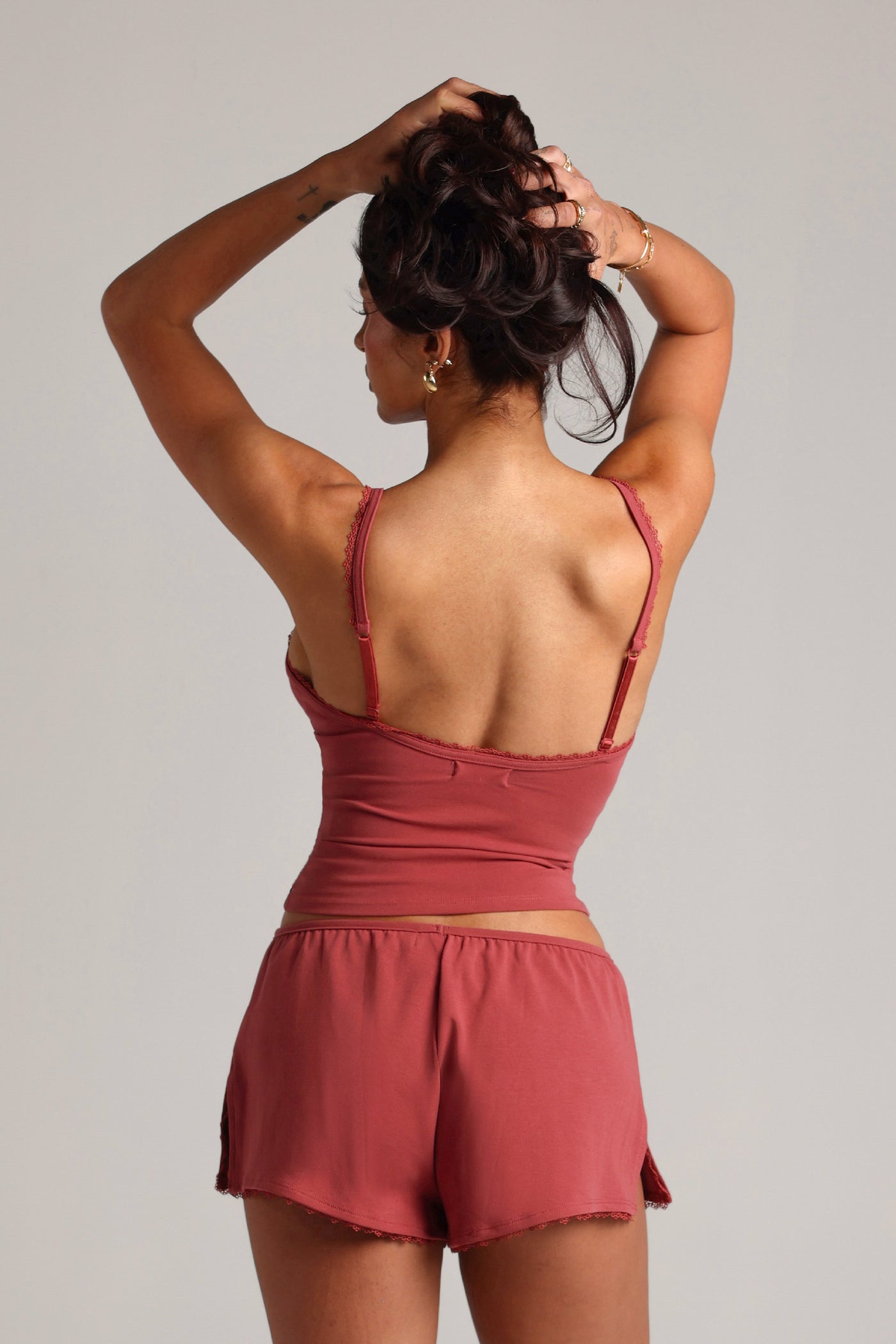 Soft Plunge Cami - Berry Glaze