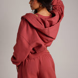 Cropped Zip-Up - Berry Glaze