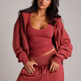 Cropped Zip-Up - Berry Glaze