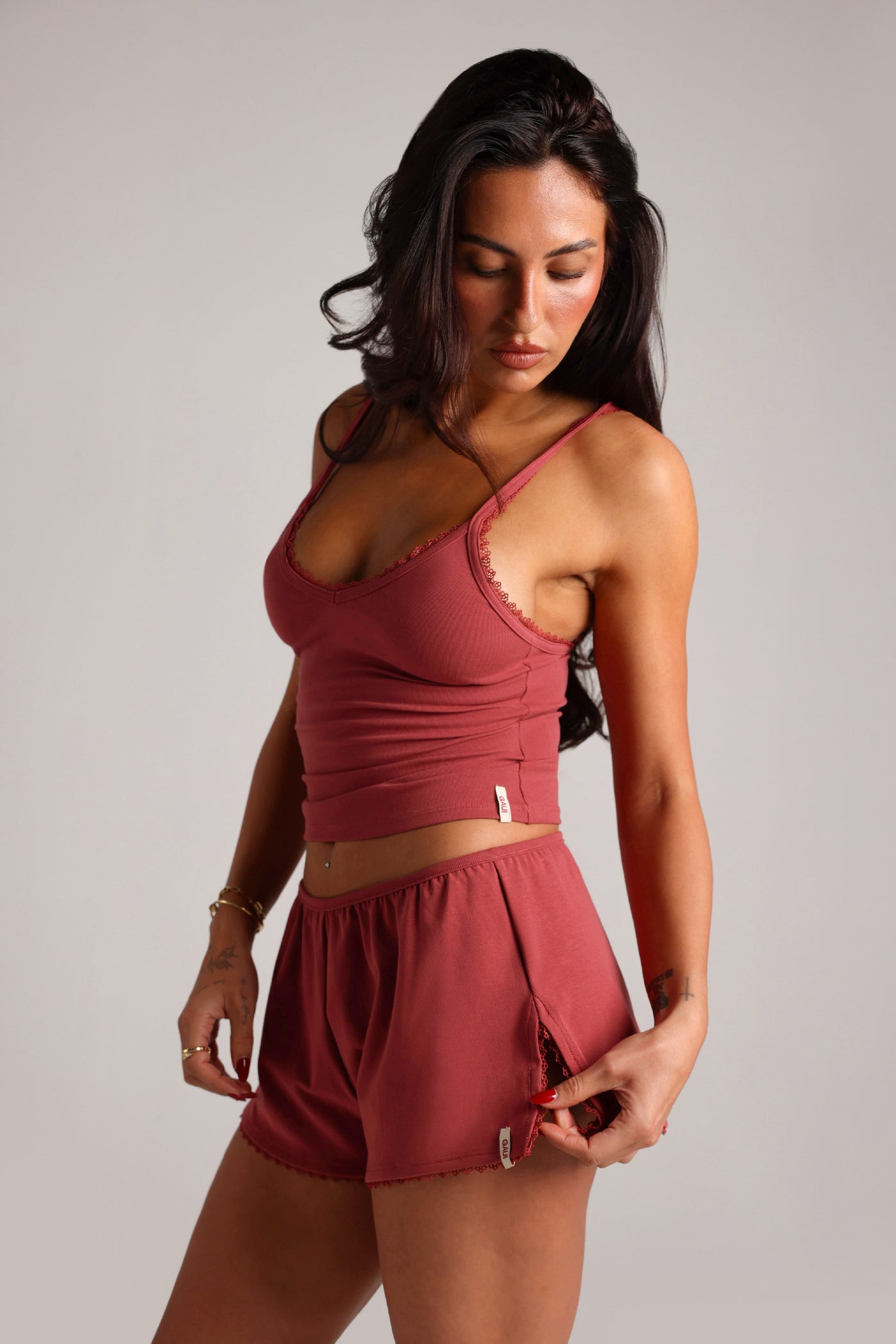 Relaxed Shorts - Berry Glaze