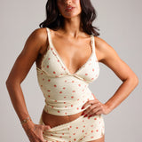 Lace Demi Tank - Strawberries & Cream