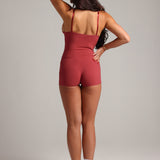 Lace Demi Romper - Berry Glaze