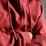 Cropped Zip-Up - Berry Glaze
