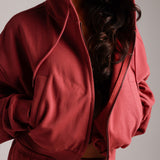 Cropped Zip-Up - Berry Glaze