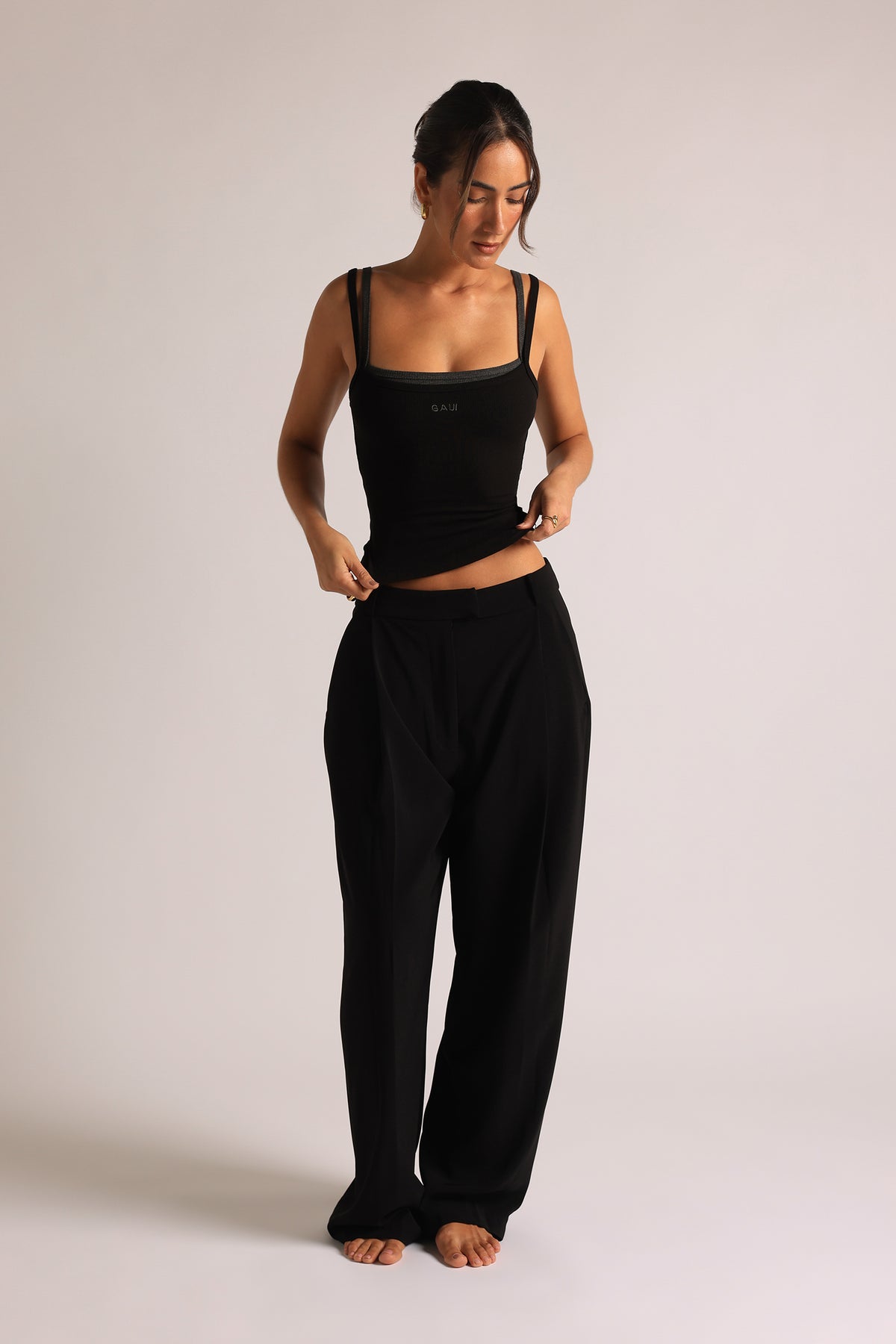TwoTone Gaui Cami - Black/Stone Gray