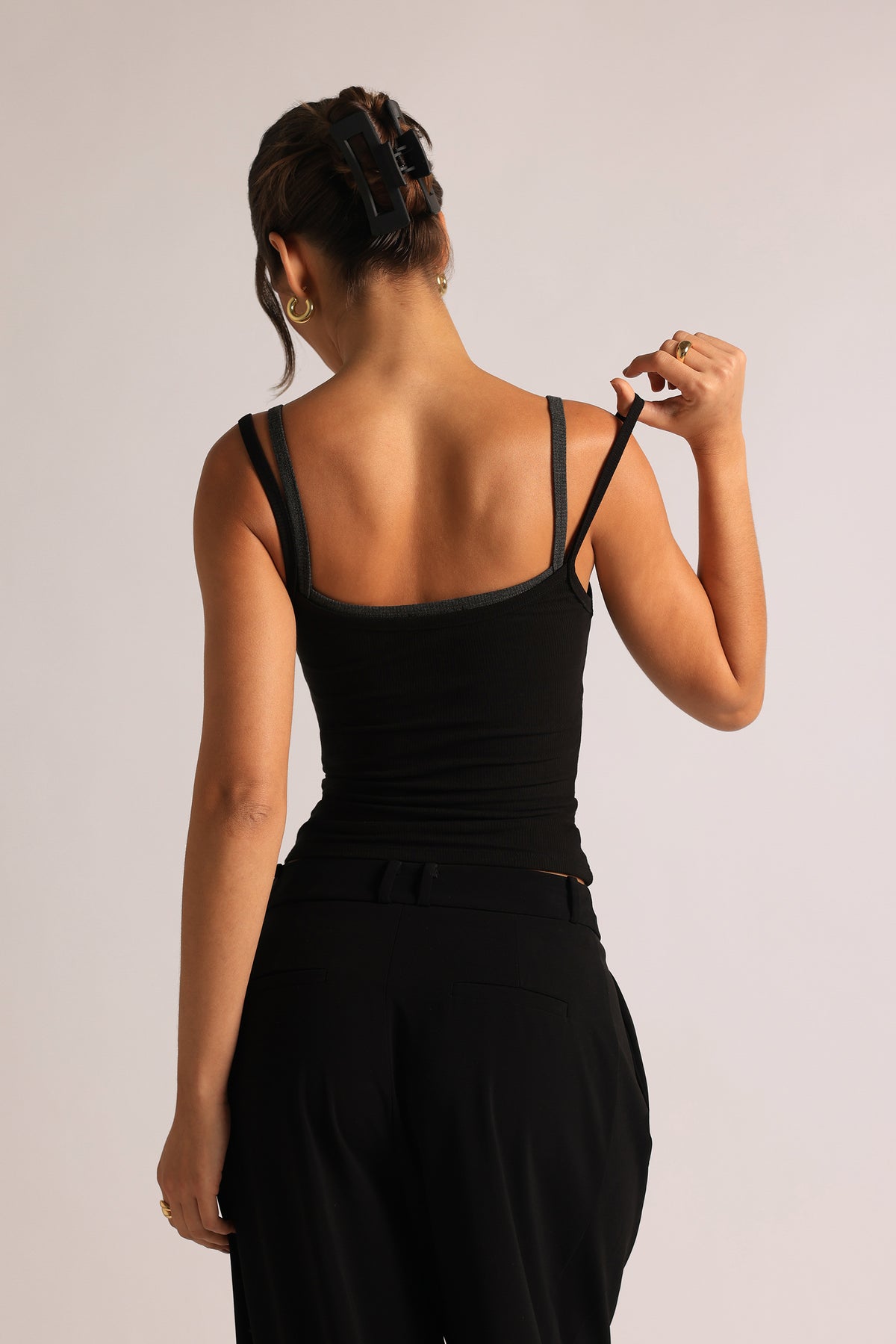 TwoTone Gaui Cami - Black/Stone Gray