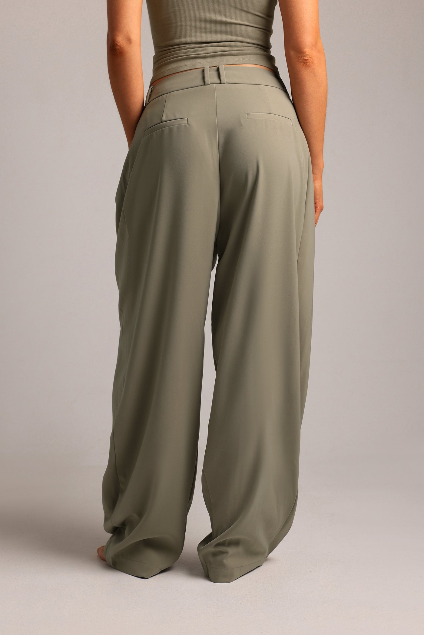 The Ivy Wide-Leg Trousers - Pistachio