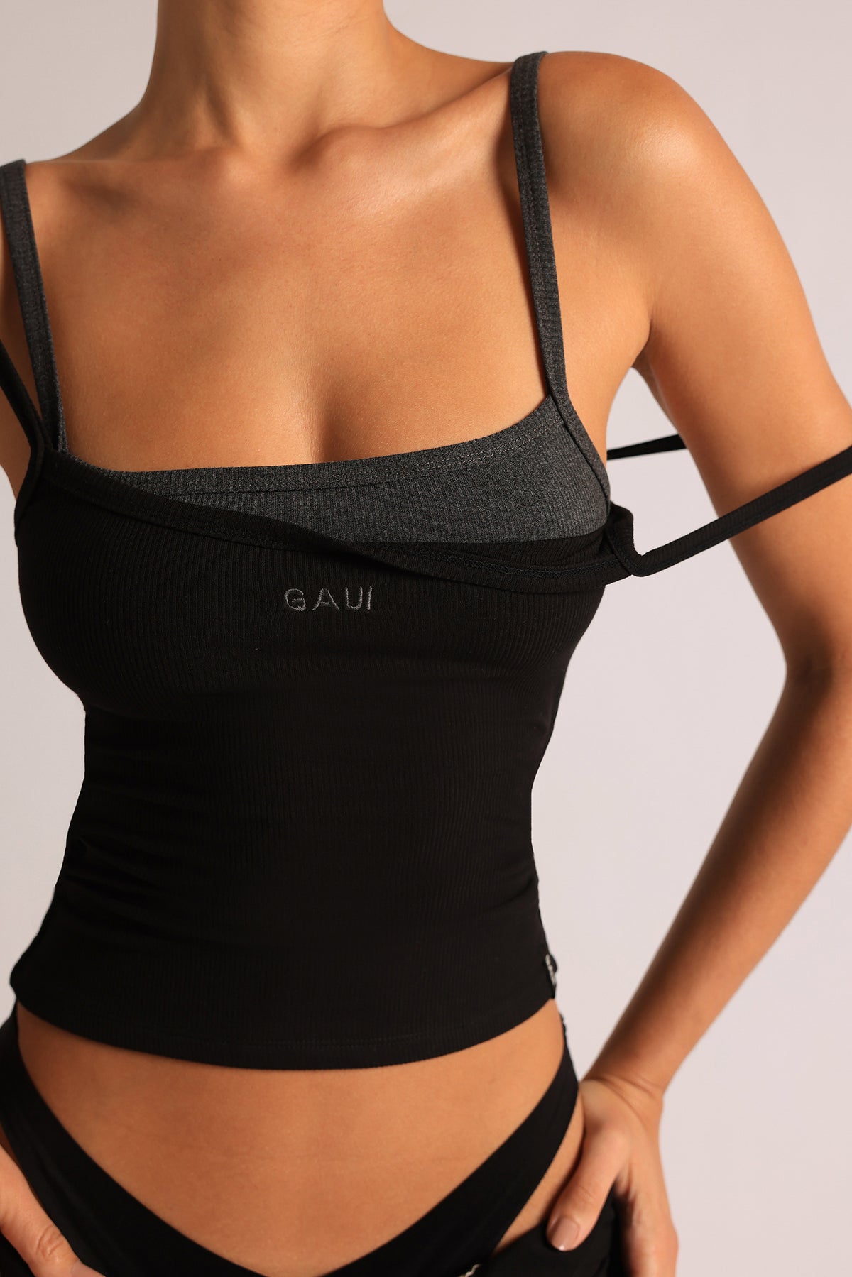 TwoTone Gaui Cami - Black/Stone Gray