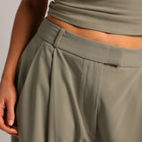 The Ivy Wide-Leg Trousers - Pistachio