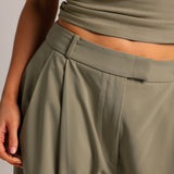 The Ivy Wide-Leg Trousers - Pistachio