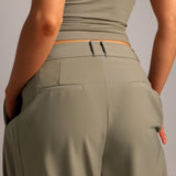 The Ivy Wide-Leg Trousers - Pistachio