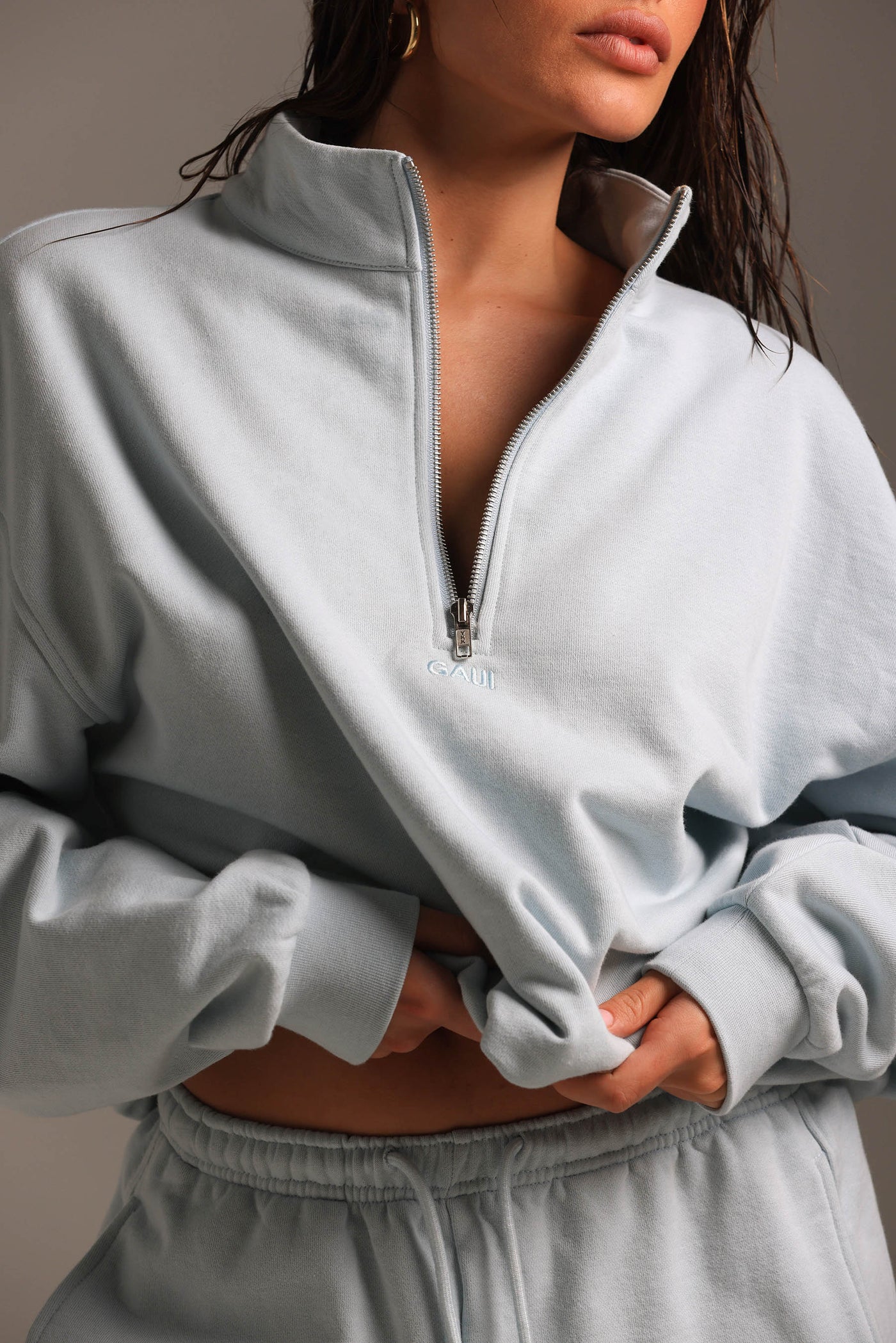 Quarter Zip Sweatshirt - Icewater