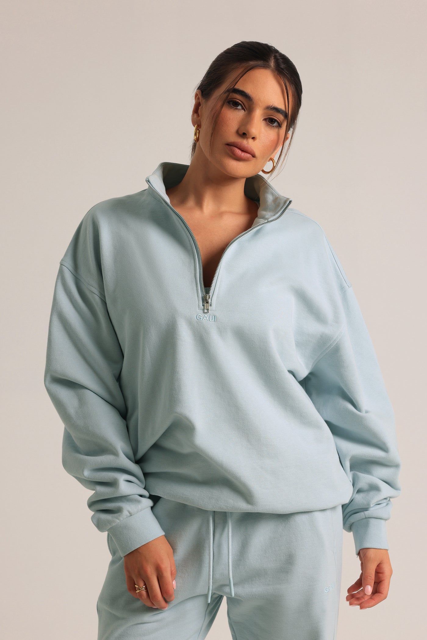 Quarter Zip Sweatshirt - Icewater