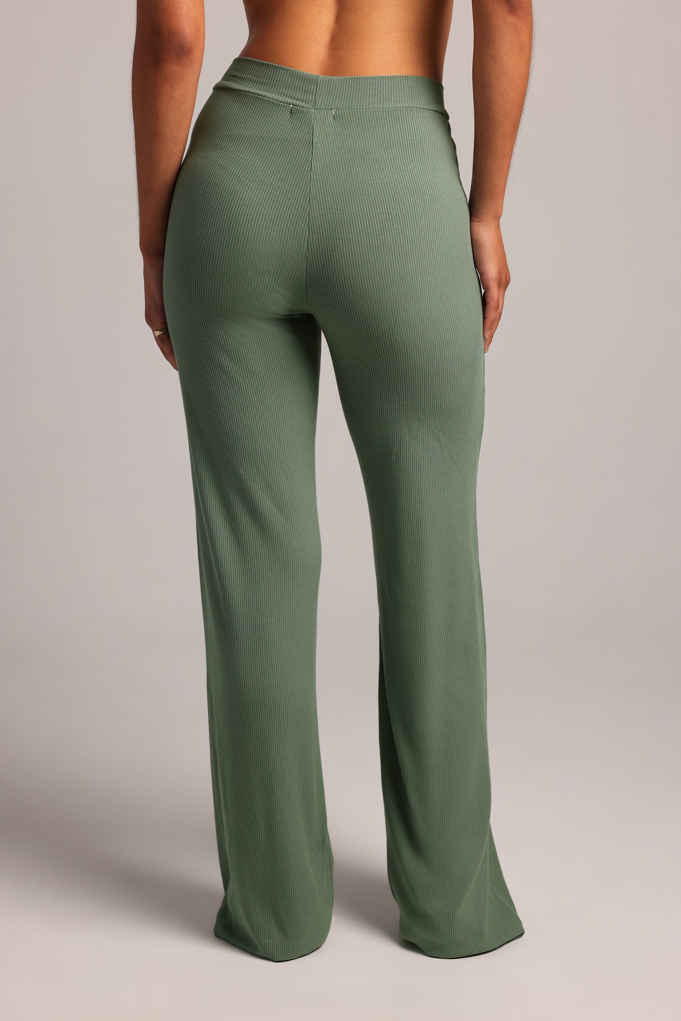 Slip on Straight-Leg Pants - Garden Green