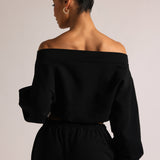 Drop Shoulder Sweatshirt - Black