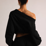 Drop Shoulder Sweatshirt - Black