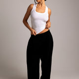 The Ivy Wide-Leg Trousers - Black