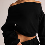 Drop Shoulder Sweatshirt - Black