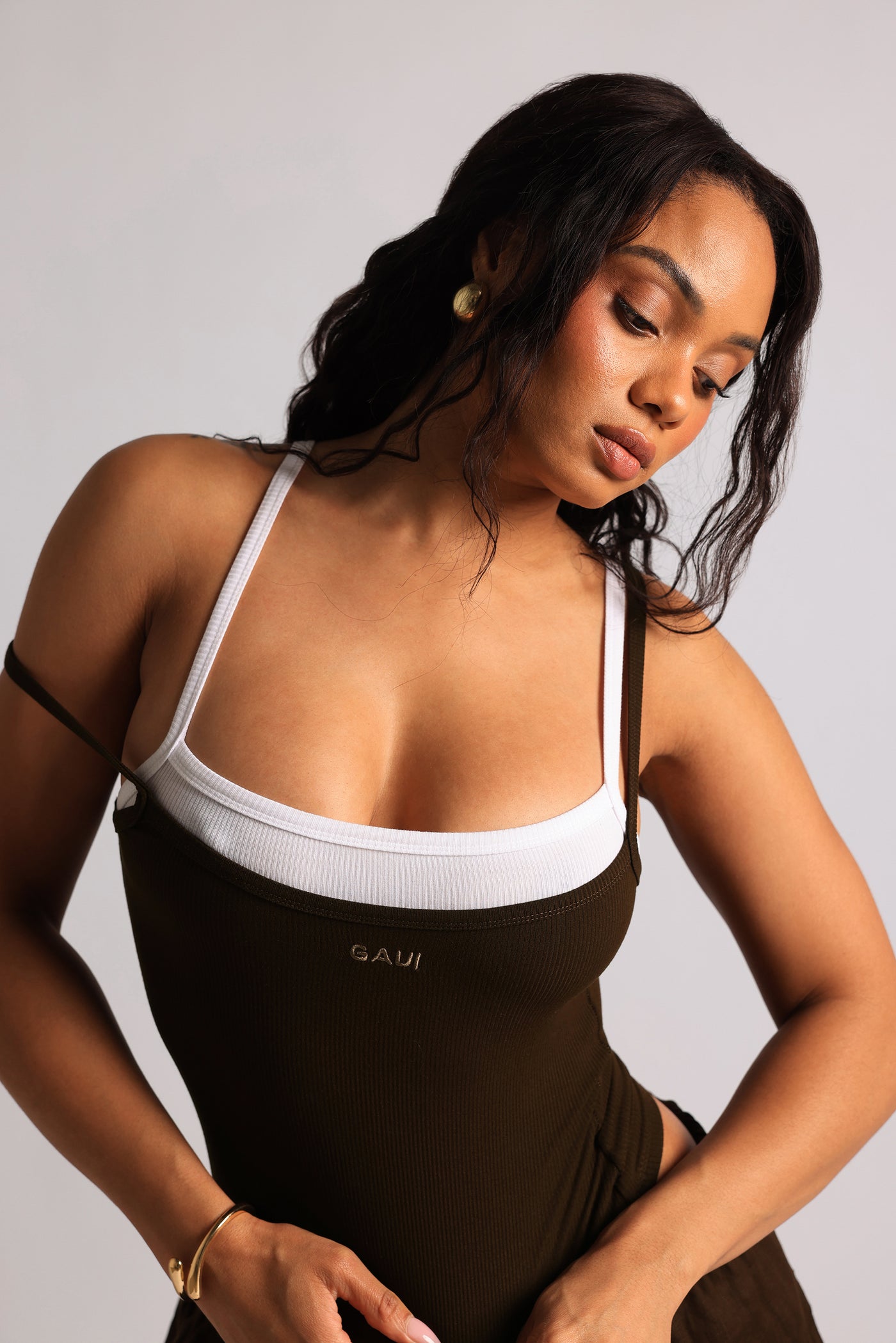 TwoTone Gaui Cami – Kakao/Weiß