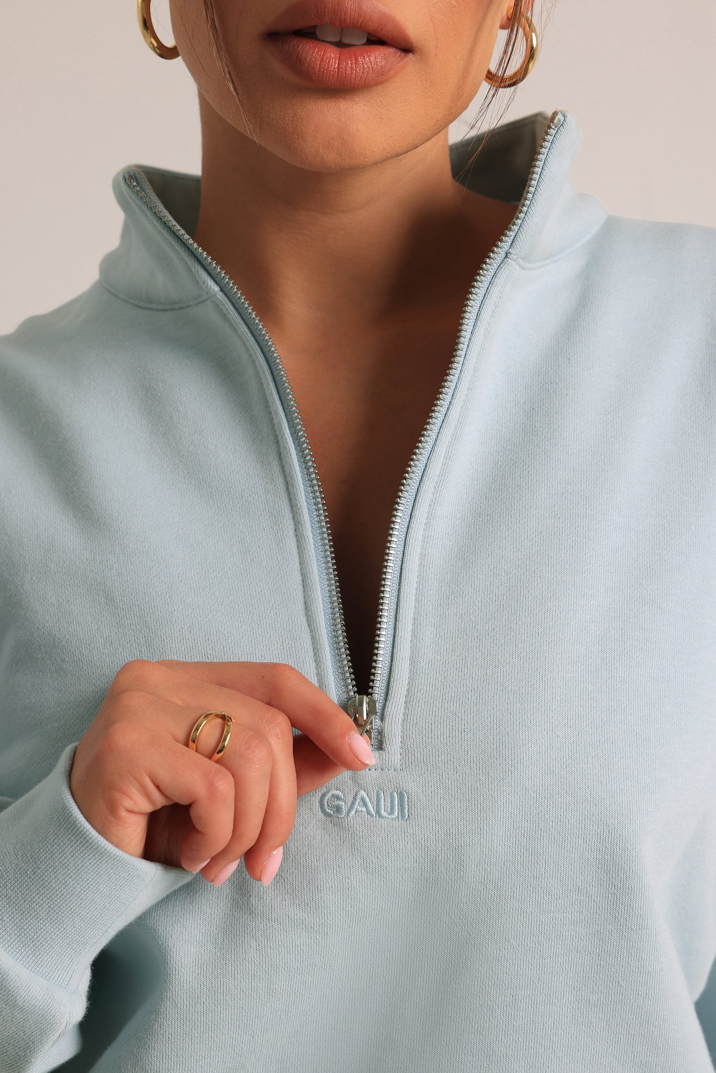 Quarter Zip Sweatshirt - Icewater