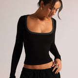 TwoTone Reframe Long Sleeve Top - Black