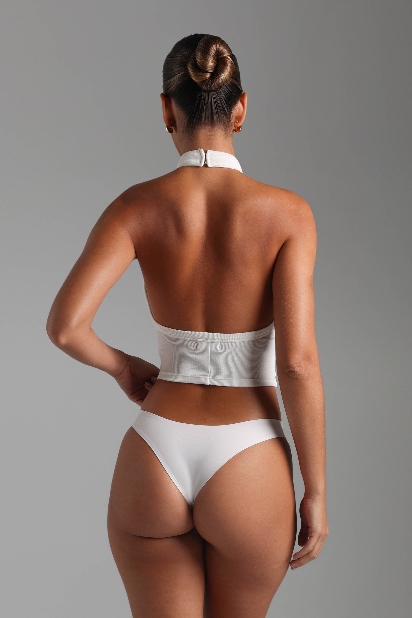 High Neck Top - White