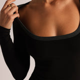 TwoTone Reframe Long Sleeve Top - Black