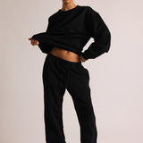 Crewneck Oversized Sweatshirt - Black