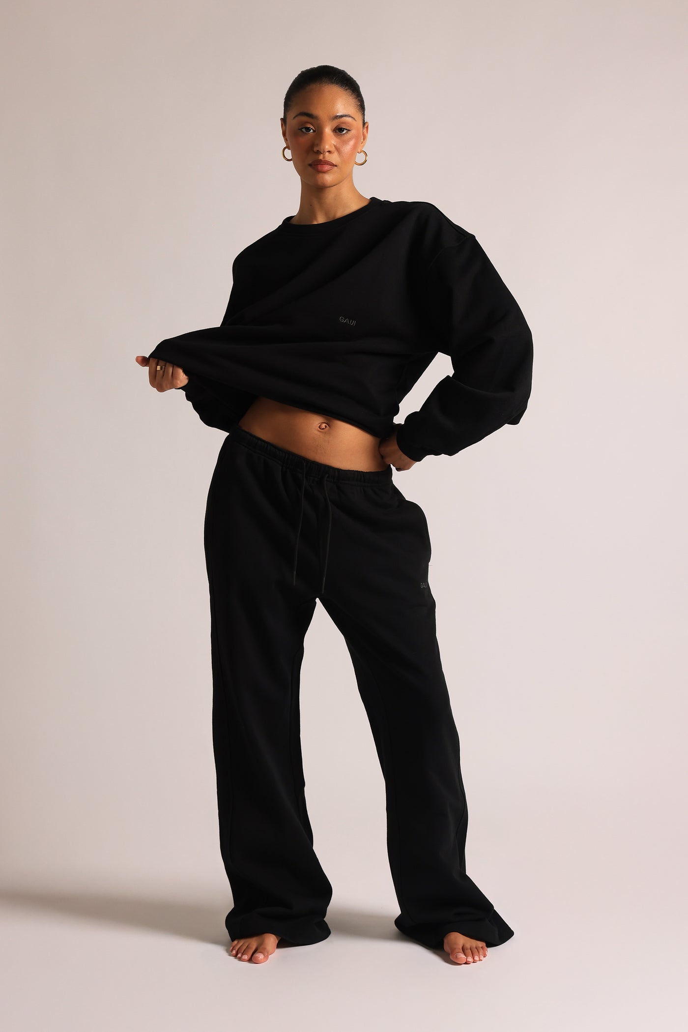 Crewneck Oversized Sweatshirt - Black