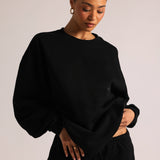 Crewneck Oversized Sweatshirt - Black