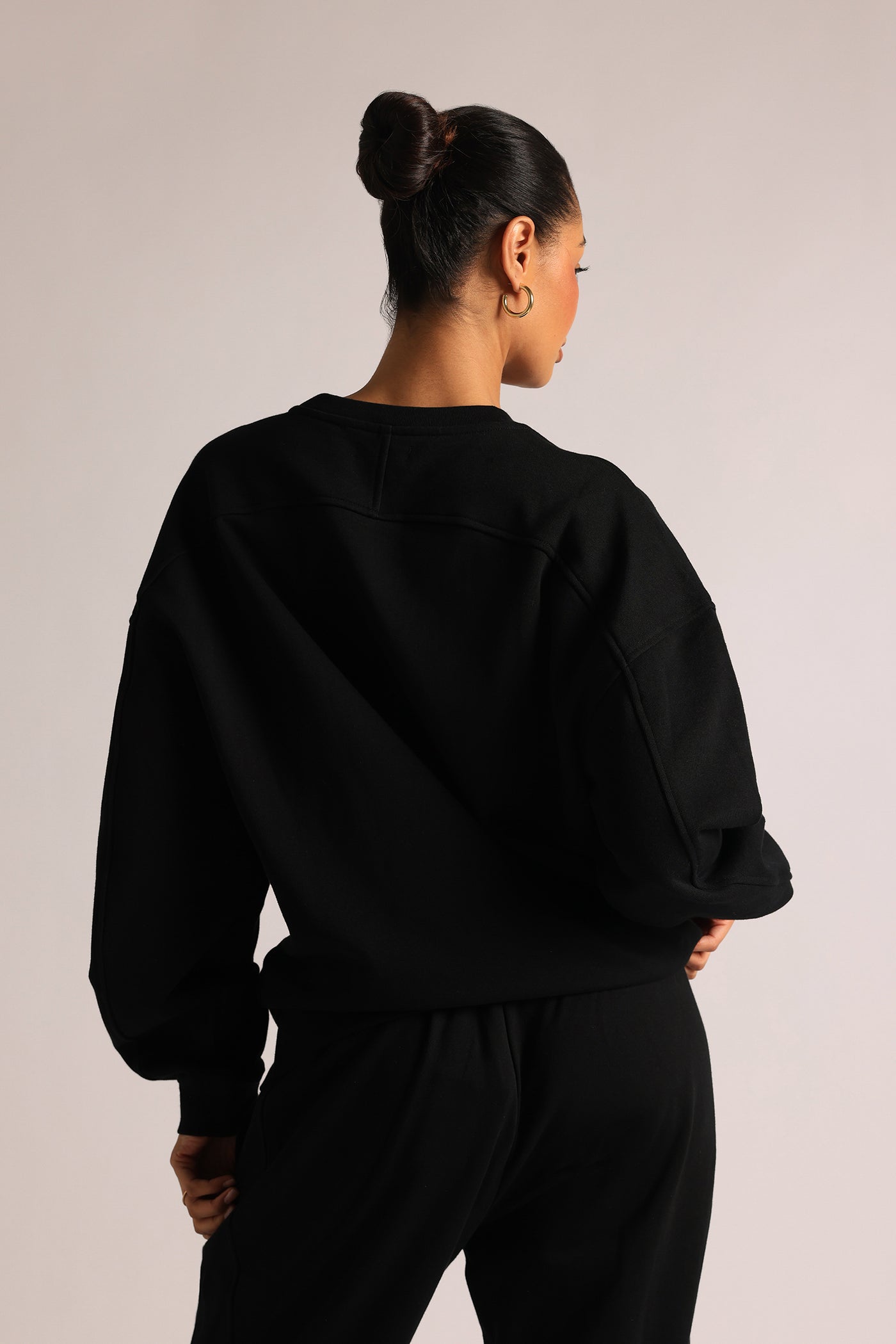 Crewneck Oversized Sweatshirt - Black