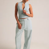 Quarter Zip Tank - Icewater
