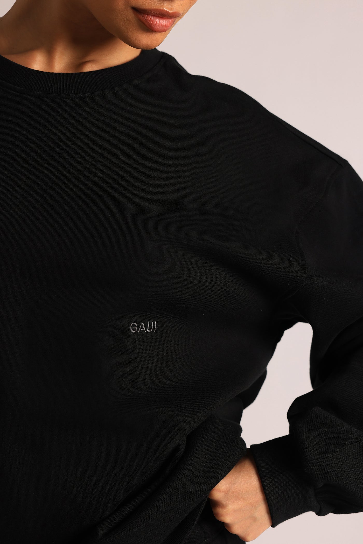 Crewneck Oversized Sweatshirt - Black
