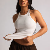 Crew Cross-Back Tank - White