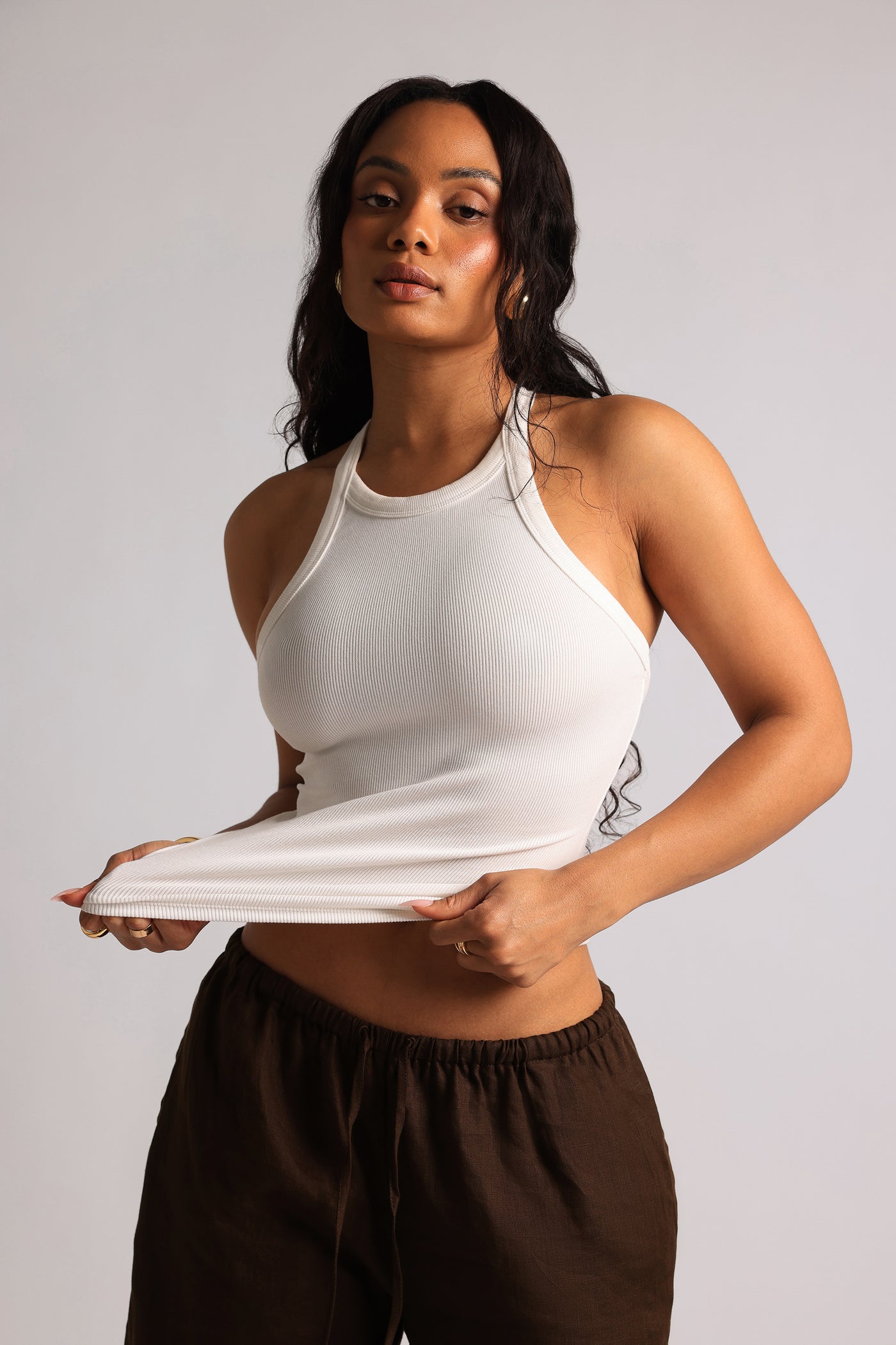 Crew Cross-Back Tank - White