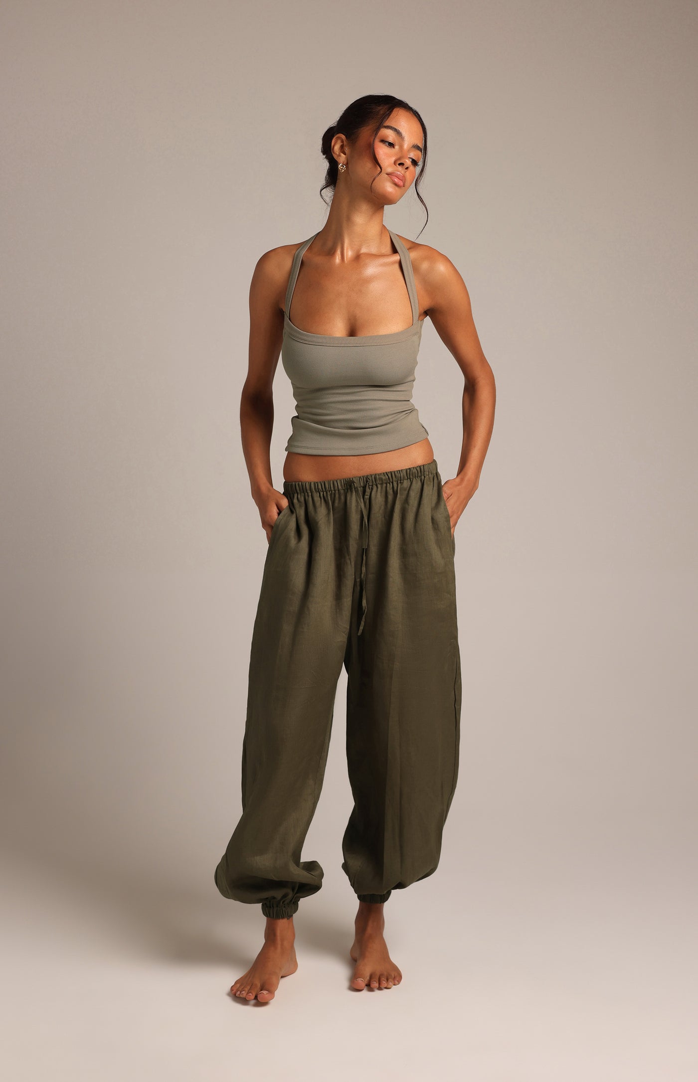 Cross-Back Tank - Pistachio