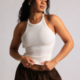 Crew Cross-Back Tank - White