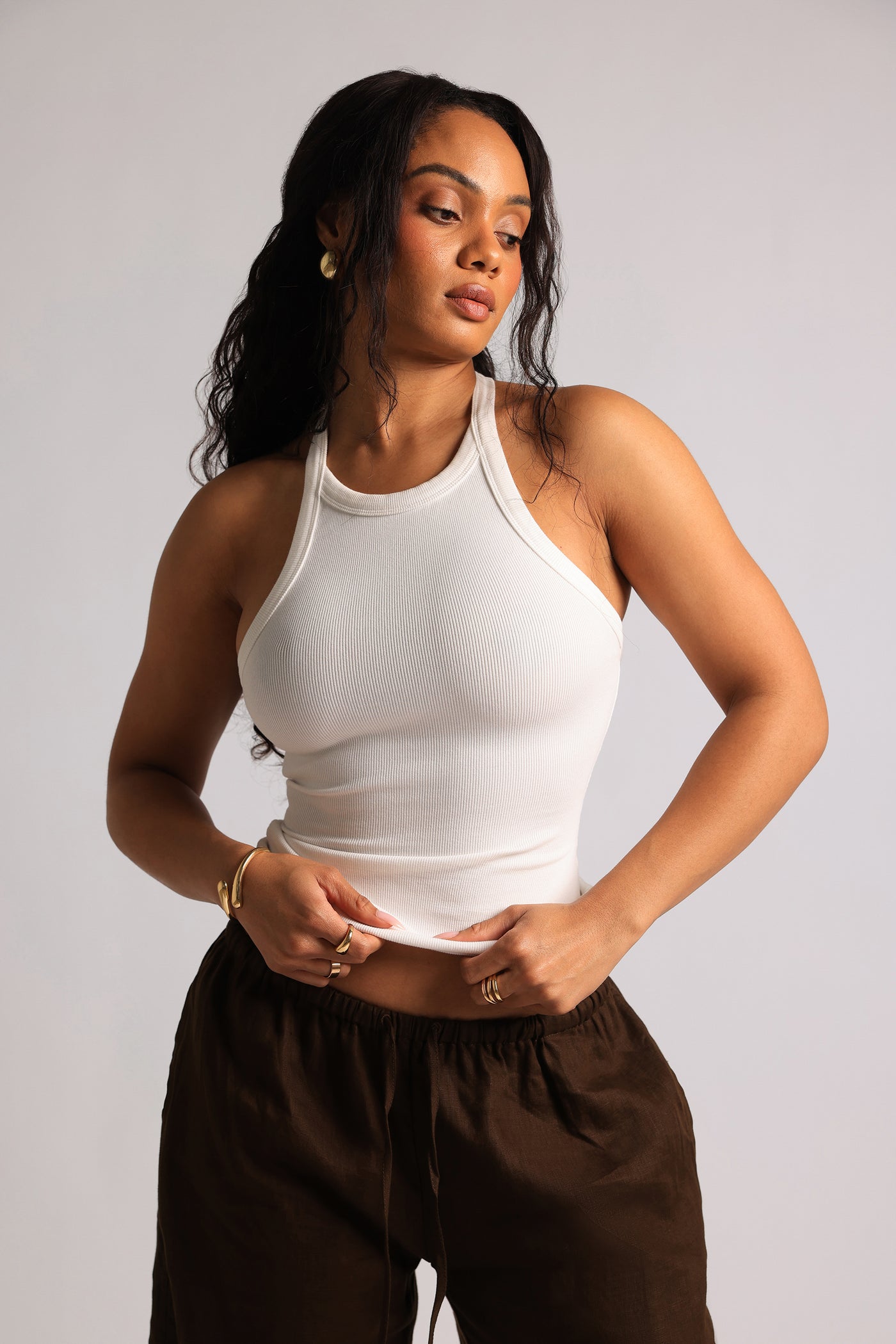 Crew Cross-Back Tank - White